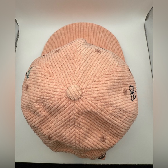 NWOT 2023 Disney Parks Peach Corduroy Hat Baseball Cap with Disney "CRITTERS" OS - Picture 3 of 6